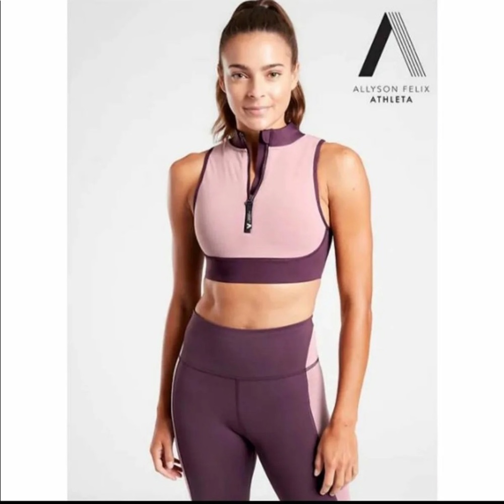 athleta Front zip sports bra